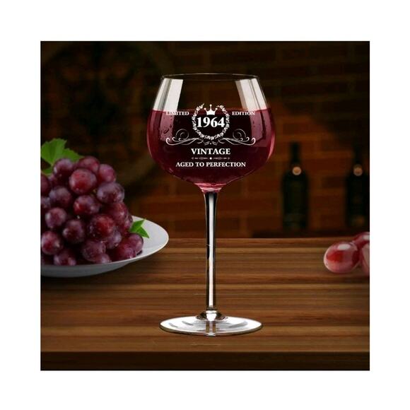 61TH Birthday Gifts for Women,Rose Vintage 1964 Laser Engraved 61th Wine... - Picture 2 of 6